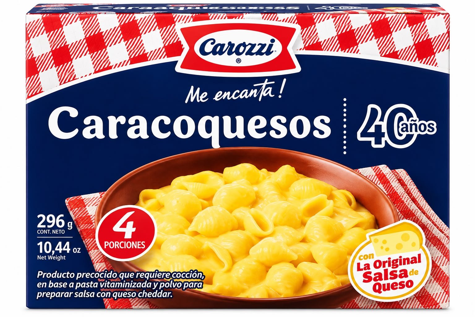 Pasta Caracoquesos Carozzi 296 g