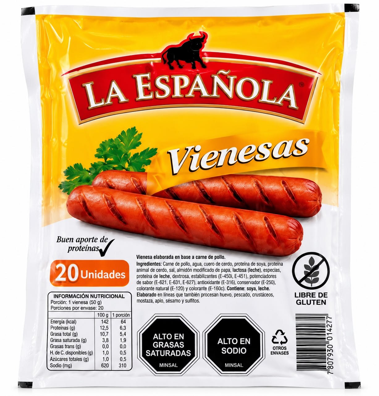 Vienesas La Española 20 unidades