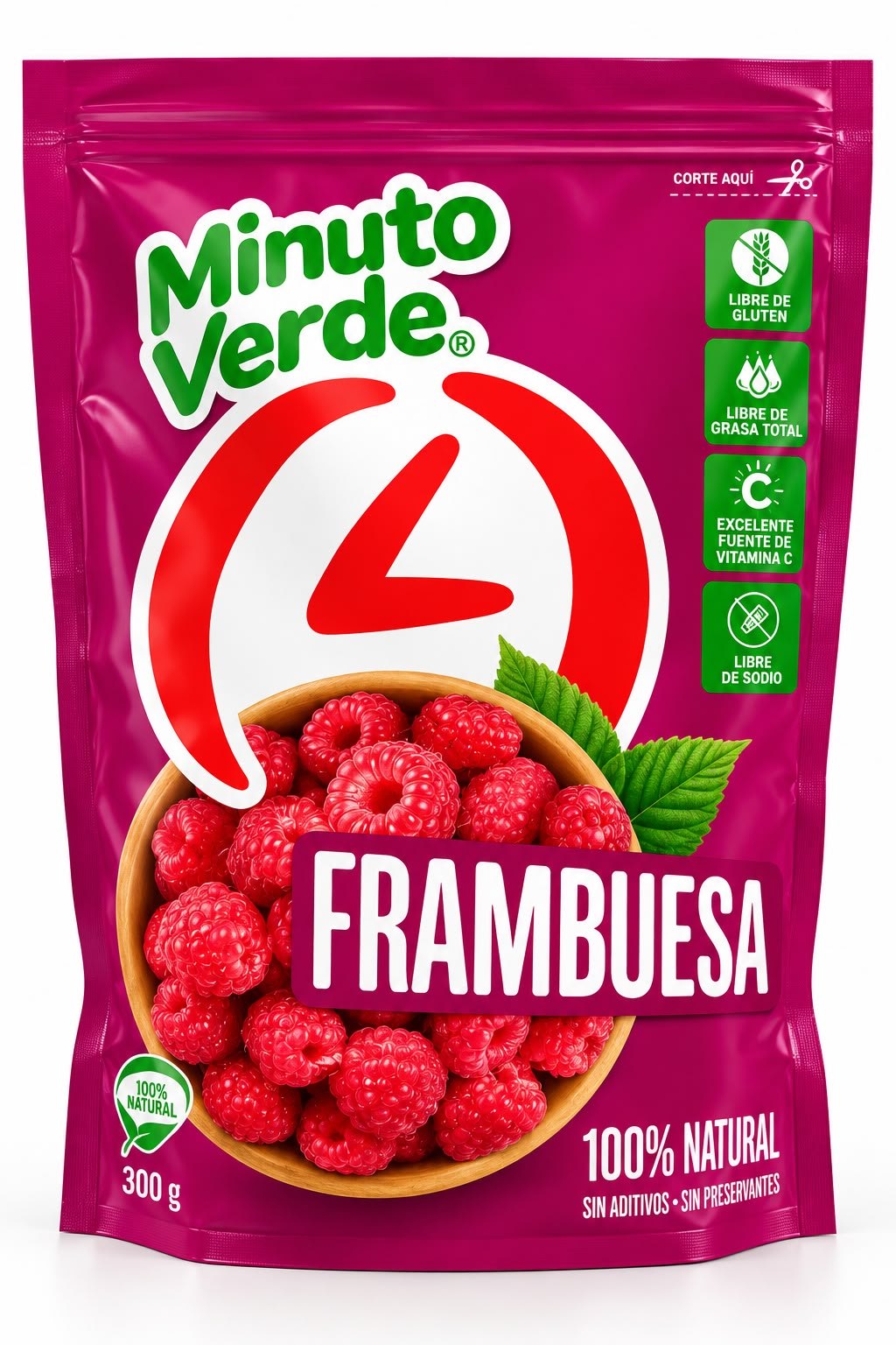 Frambuesa 400g Minuto Verde