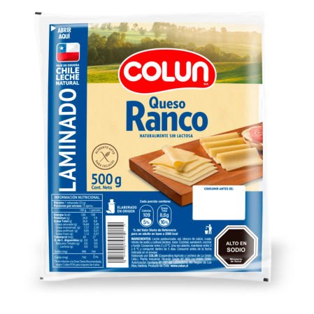 Queso Ranco Laminado 500 g Colun