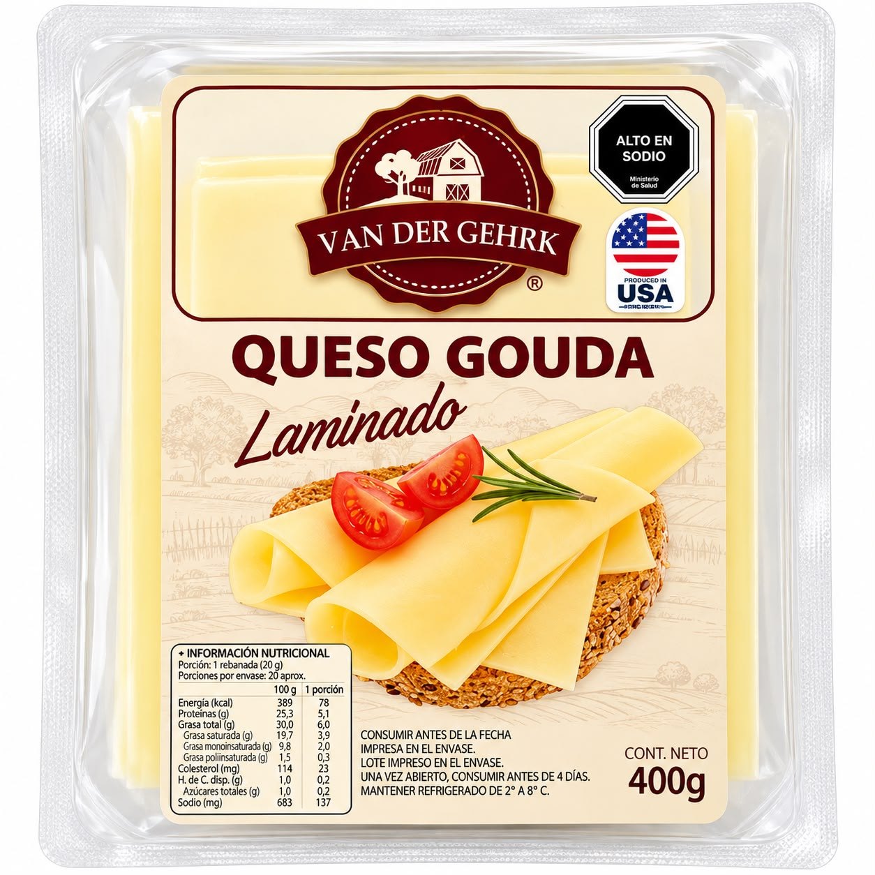 Queso Gouda Van Der Gehrk 400g