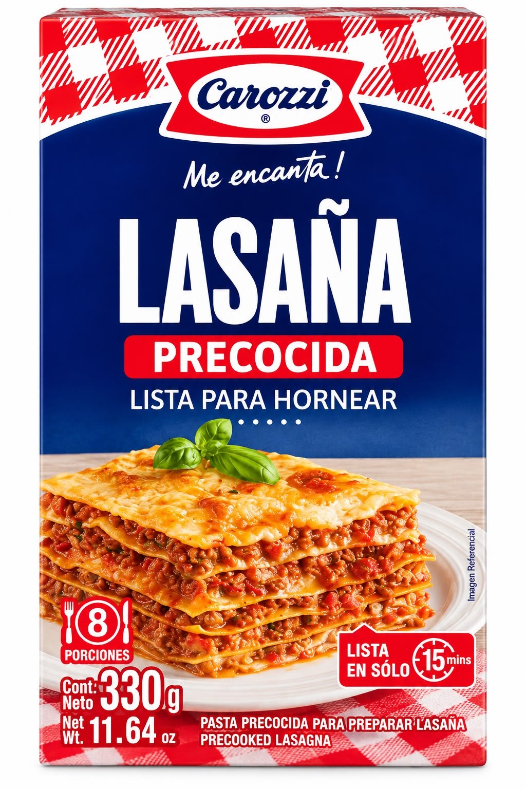 Lasaña Precocida Carozzi Estuche 330 g