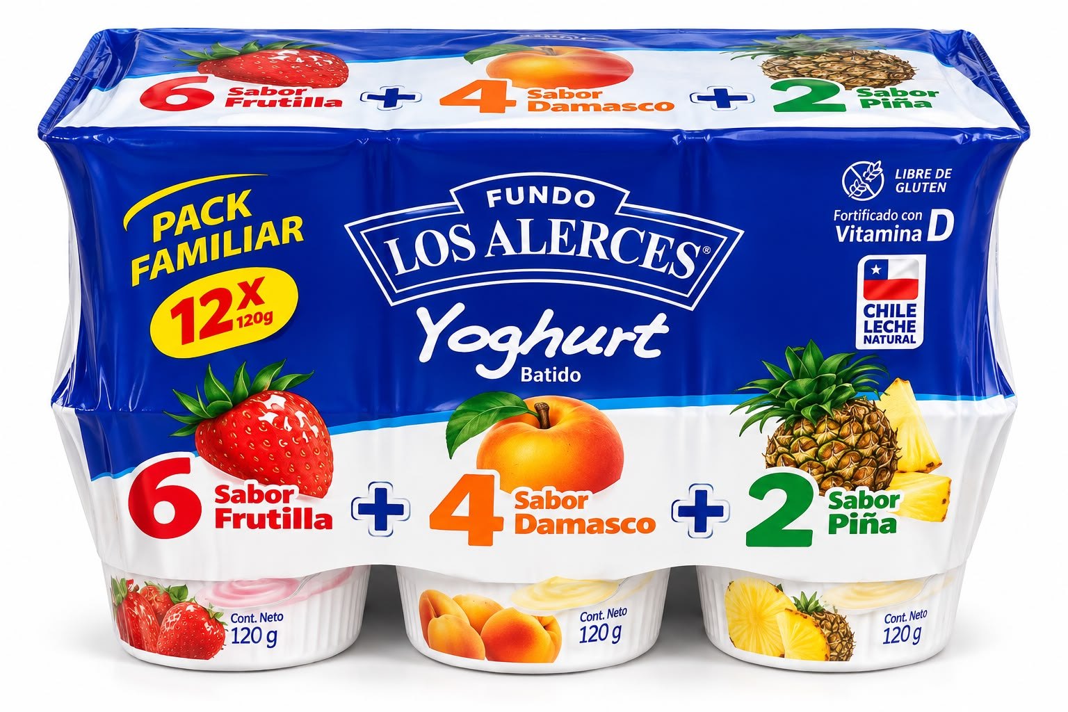 Yoghurt Sabores Pack 1440 g Los alerces