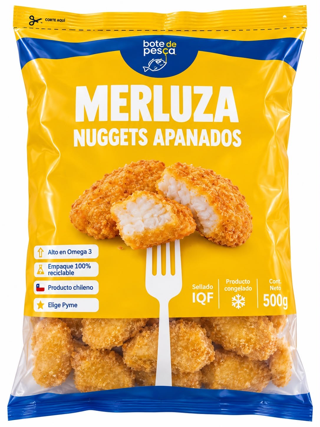 Nuggets Merluza apanados 500g