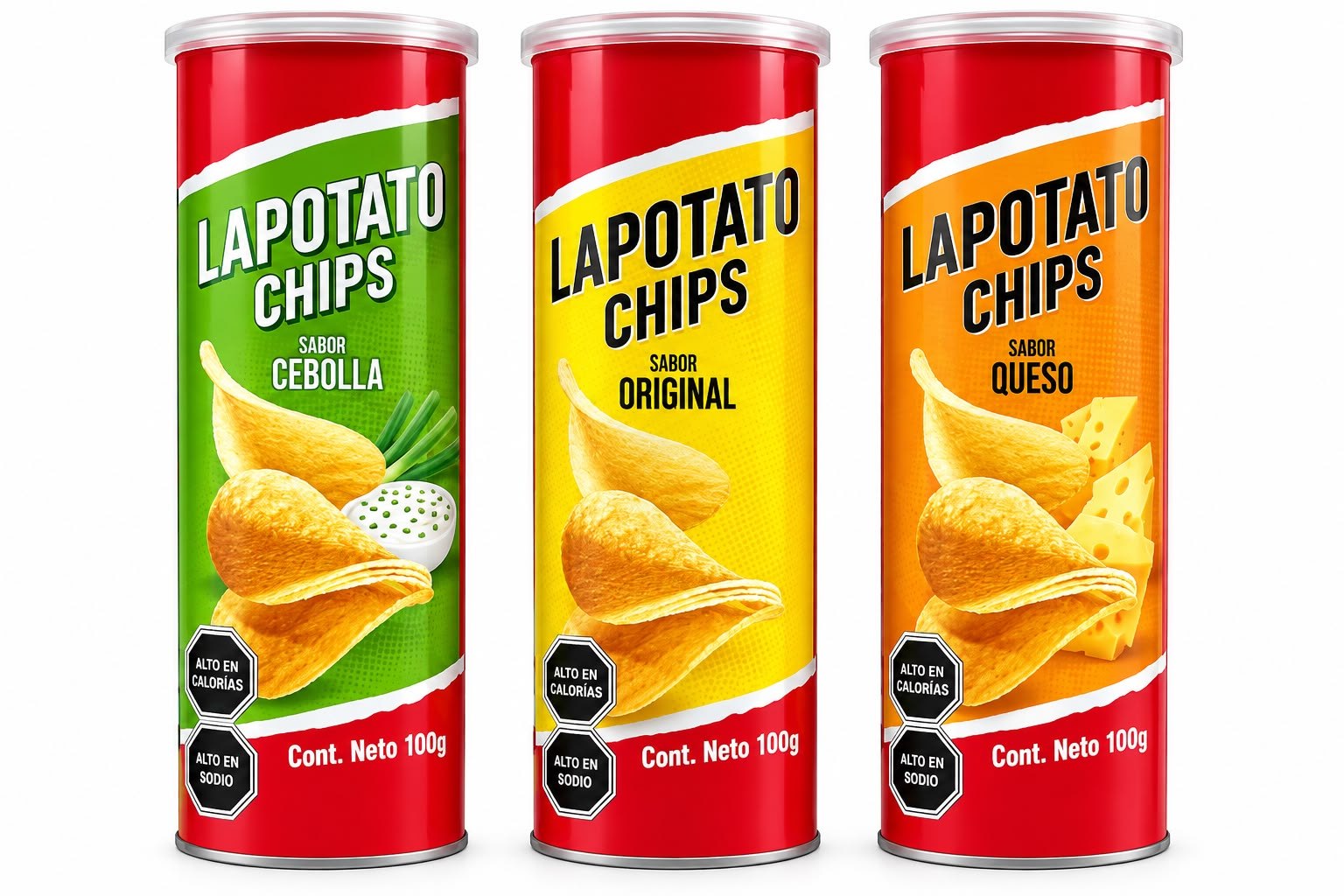 Papa frita Lapotato Chips tarro 100g sabores