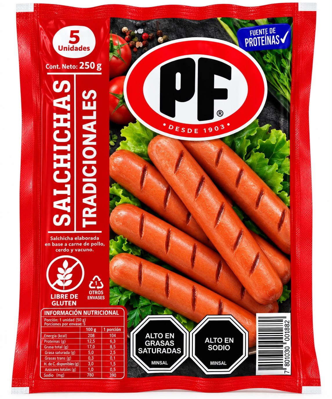 Salchichas Tradicional PF 5 Unidades